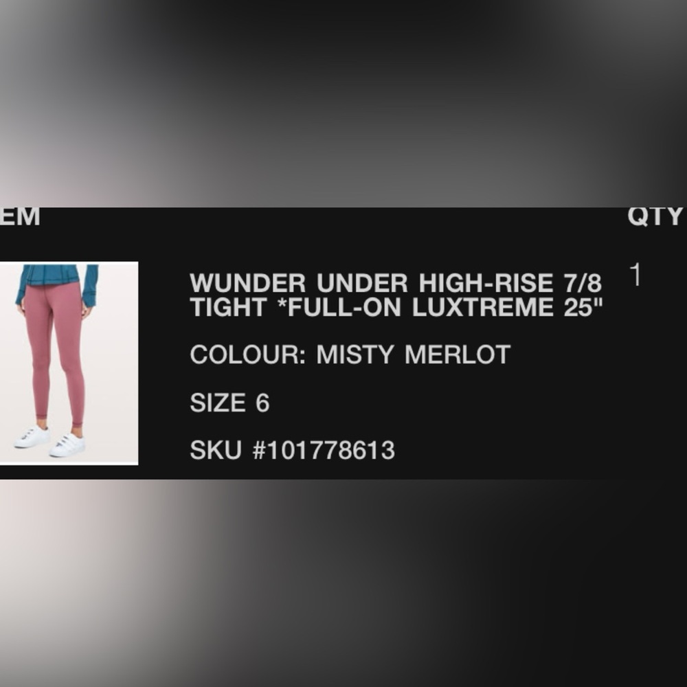 lululemon Wunder Under high-rise 7/8 tight 25” in 25”